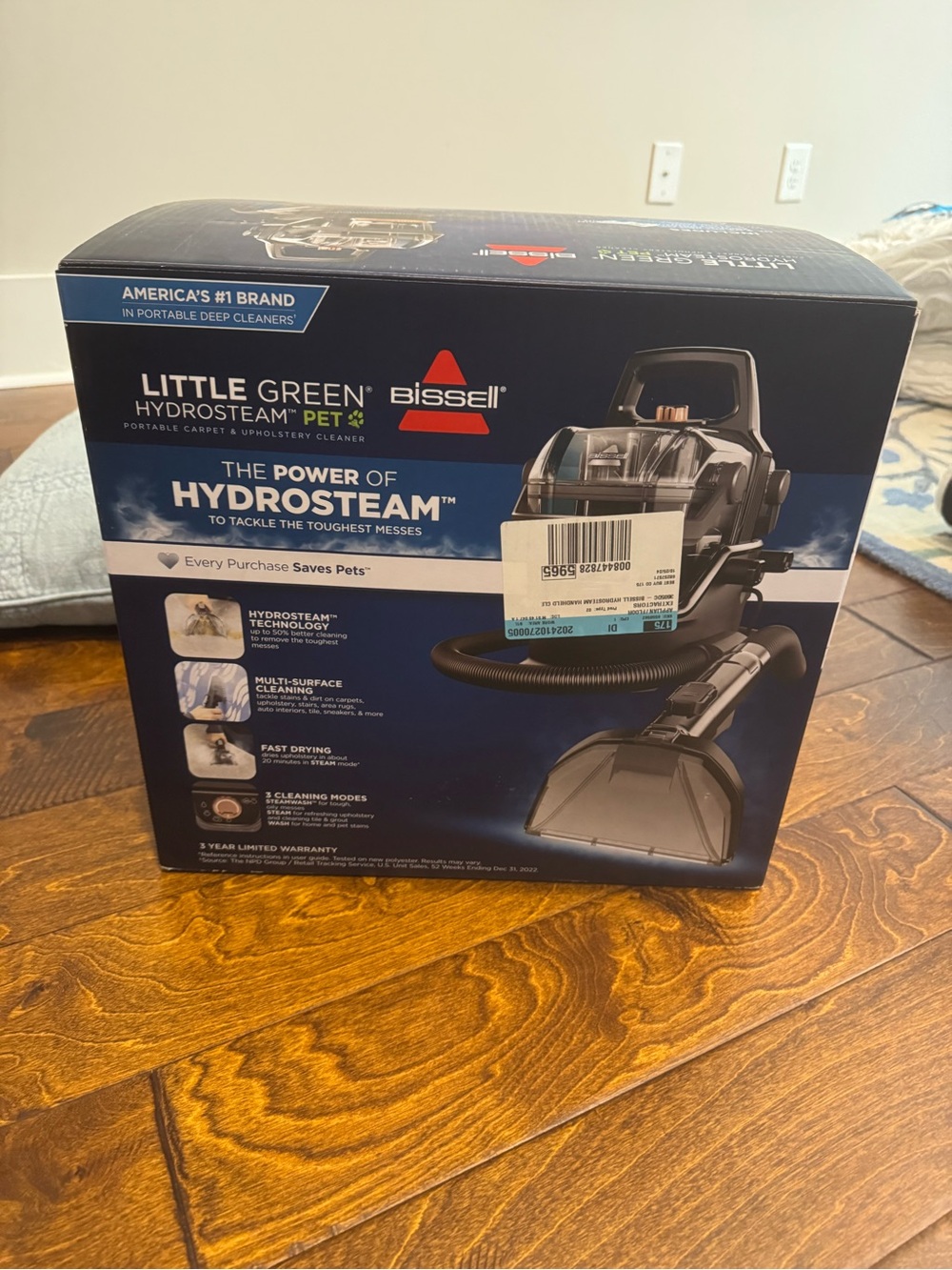 Bissell Little Green HydroSteam Pet Portable Cleaner - Blue & Black